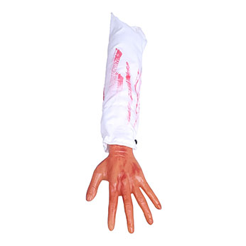 Lixi 1PC Simulation Broken Hand Latex Horrible Bloody Hand Halloween Haunted House Spooky Prop